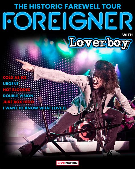 Foreigner Loverboy Tour 2024 Setlist - Dyane Grethel