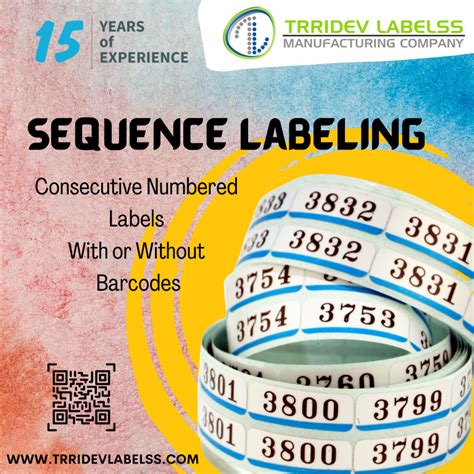 Sequential Number Labels ~ Trridev Labelss