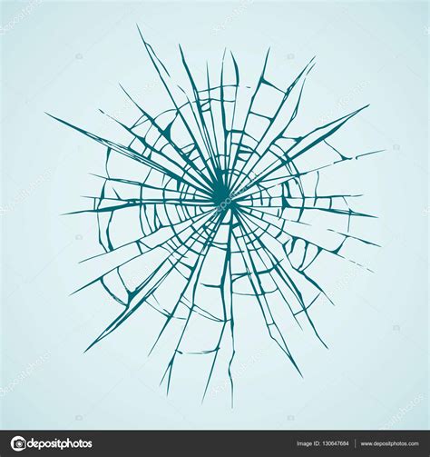 Broken glass. Vector drawing Stock Vector Image by ©Marinka #130647684