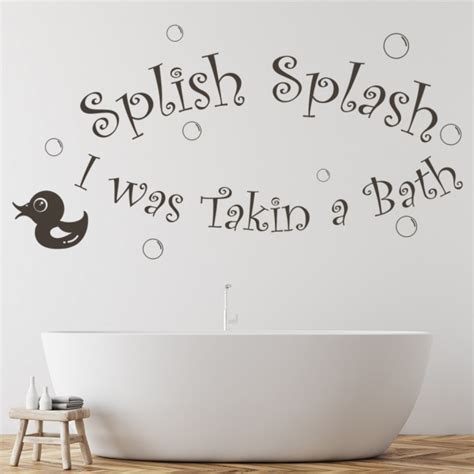 Splish Splash Bathroom Quote Wall Sticker