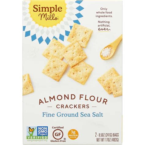 Simple Mills Almond Flour Sea Salt Crackers, 8.5 oz., 2-count - Walmart.com