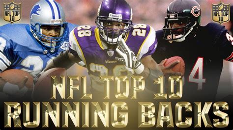 NFL Top 10 Best Running Backs Ever - YouTube