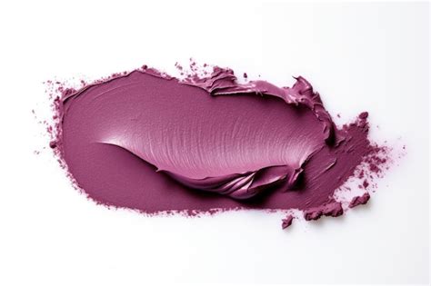 Premium AI Image | Deep plum color lipstick swatch isolated on white background nail polish ...