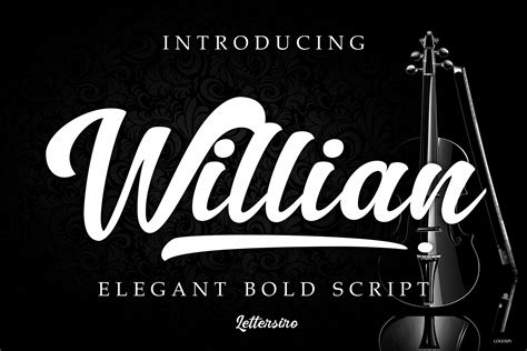 Willian - Elegant Bold Script | Stunning Script Fonts ~ Creative Market