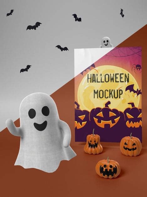 Free Halloween Card Mock-Up With Smiley Ghost Psd – CreativeBooster