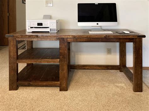 Rustic Desk in 2022 | Rustic desk, Diy projects desk, Desk