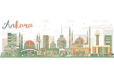 Ankara Skyline | Pre-Designed Illustrator Graphics ~ Creative Market