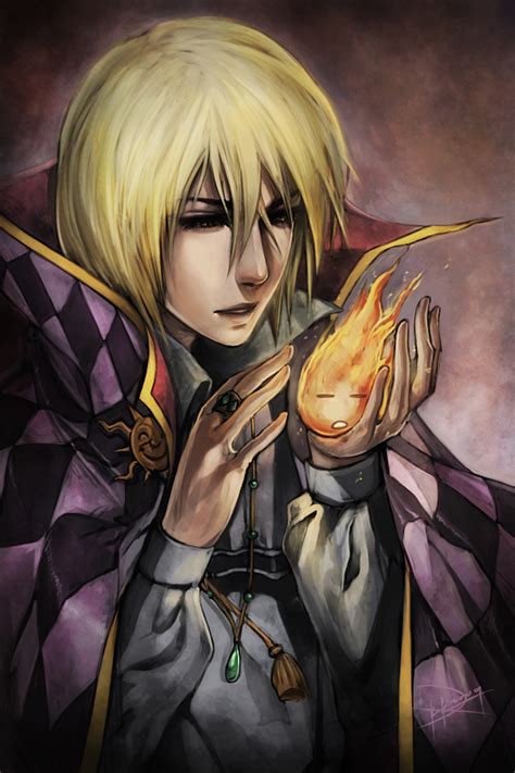 Howl + Calcifer - Howl's Moving Castle Fan Art (24507970) - Fanpop