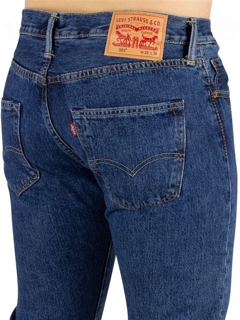 Levi's Stonewash 501 Original Fit Denim Jeans in Blue for Men - Lyst