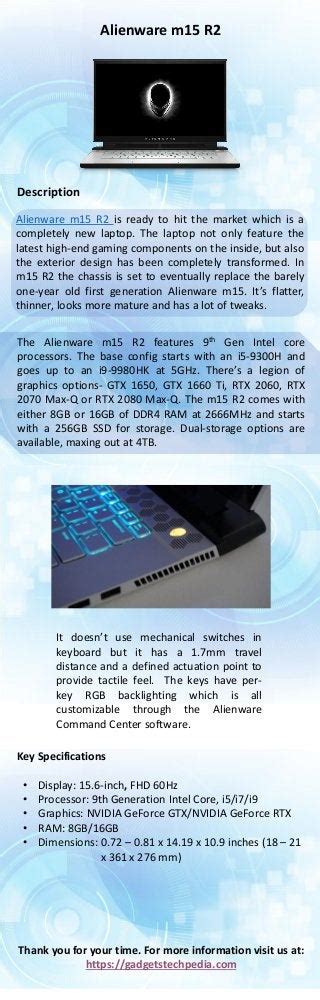 Alienware m15 r2 Review