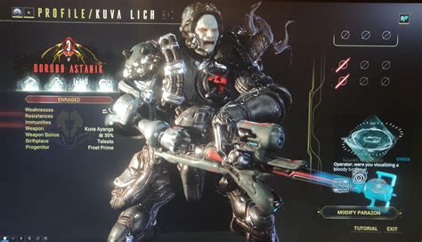 [PC] this Kuva Lich... Is it worth keeping/selling or should I kill? : r/wartrade