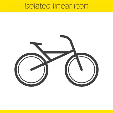 Bike linear icon. Thin line illustration. Cycling contour symbol. Vector isolated outline ...