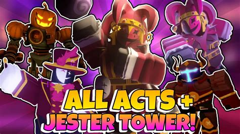 HOW TO COMPLETE ALL ACTS (SOLO) & GET THE JESTER TOWER IN TOWER DEFENSE SIMULATOR - ROBLOX - YouTube