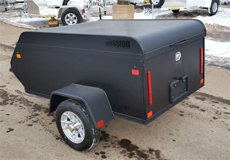 Cargo Trailer - 2020 Mission Trailers MMT Multi-Purpose 4x6 Enclosed Trailer - Flat Blac ...