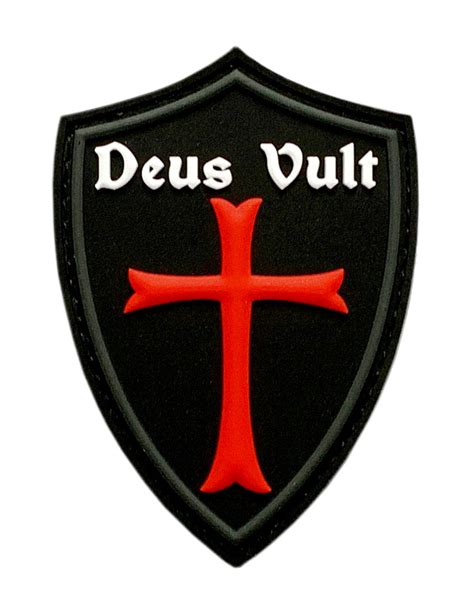 Deus Vult Cross Shield Christian Templar Knight in God Wills Patch [PV ...