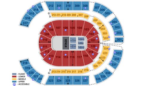 Bridgestone Arena, Nashville TN | Seating Chart View