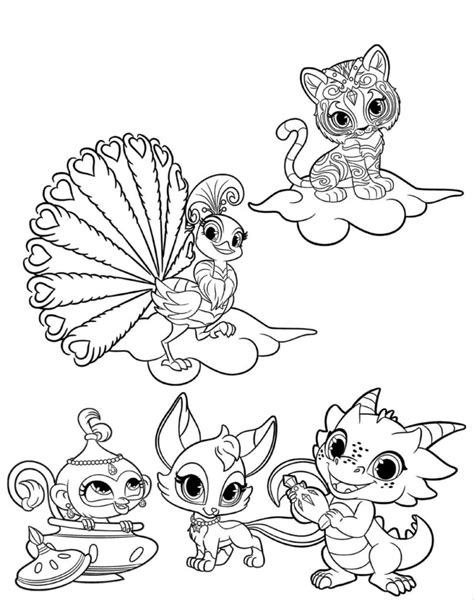 Shimmer and Shine Coloring Pages. Print for free. Best collection