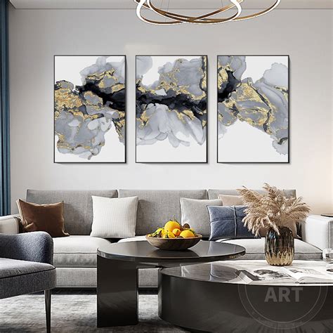 Abstract Print Framed Wall Art Set of 3 Prints Abstract Modern | Etsy