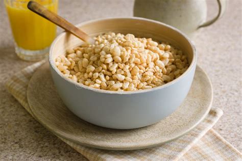 Puffed Rice Cereal stock photo. Image of krispies, sweet - 148233970