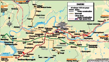 Daegu - city map | Country profile | Railway Gazette International