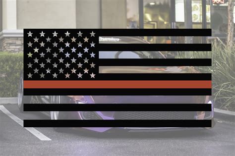 Universal Thin Red Line Flag Decal Set - Premium Auto Styling