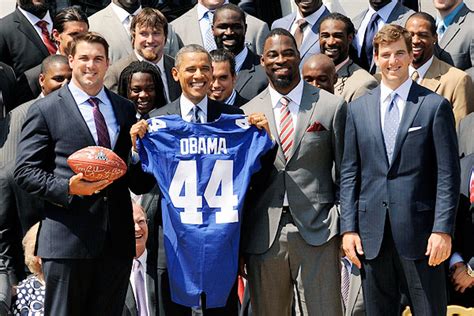 New York Giants celebrate Super Bowl win at White House