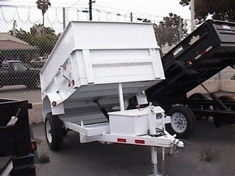 5K single axle pj dump, 5X8 white dumptrailer socal