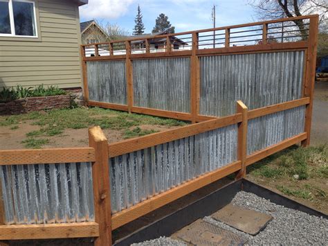 Corrugated metal and rebar | Diy privacy fence, Corrugated metal fence, Backyard fences