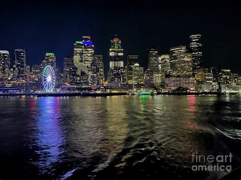 Winter Night on Seattle Waterfront Photograph by Brian Walsh - Fine Art ...