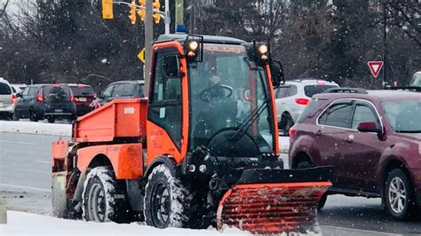 Snow Removal Sidewalk Plow - YouTube