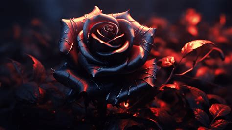 Dark Rose AI Generated 4K Wallpaper - Pixground - Download High-Quality ...