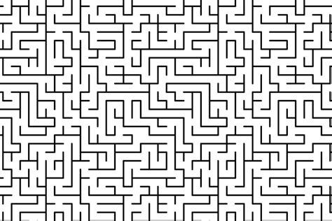 Maze puzzle black and white pattern | Pre-Designed Photoshop Graphics ...