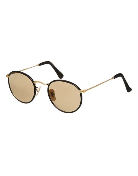 Lyst - Ray-Ban Round Sunglasses in Brown