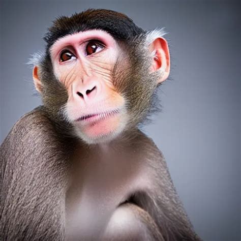 funny monkey wearing makeup, full body picture, studio | Stable Diffusion