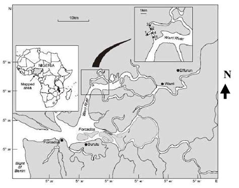 Map of Warri River showing the study area | Download Scientific Diagram