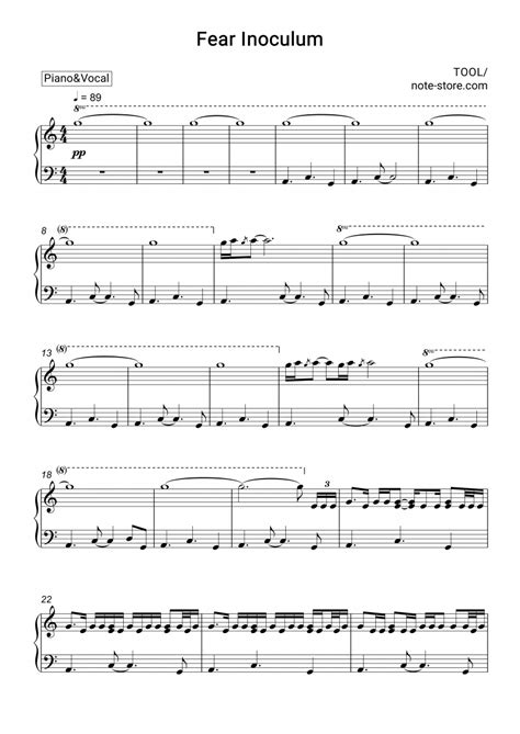 Tool - Fear Inoculum sheet music for piano [PDF] | Piano&Vocal | Sheet music, Piano sheet music ...