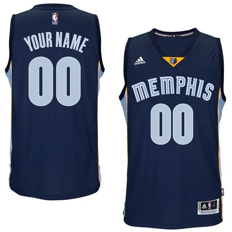 Mens Memphis Grizzlies adidas Navy Custom Swingman Road Jersey - NBA Store