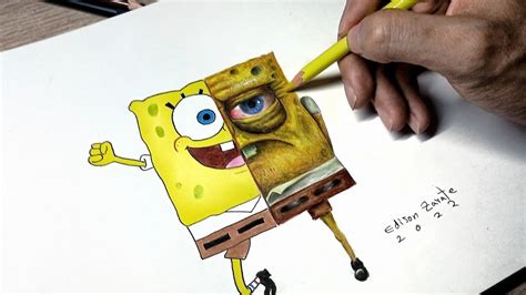 Realistic Spongebob Drawing