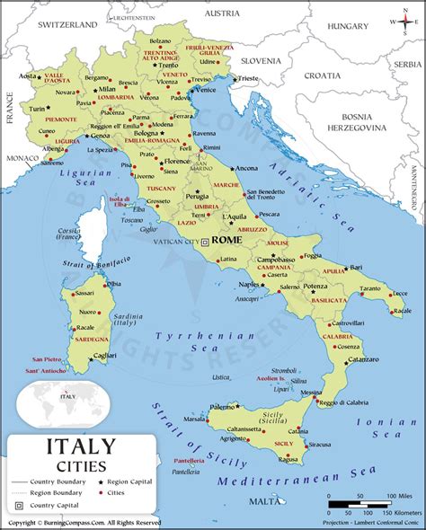 Map Of Italian Towns