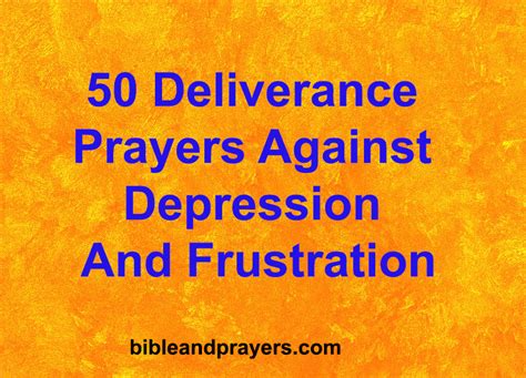 50 Deliverance Prayers Against Depression And Frustration -Bibleandprayers.com