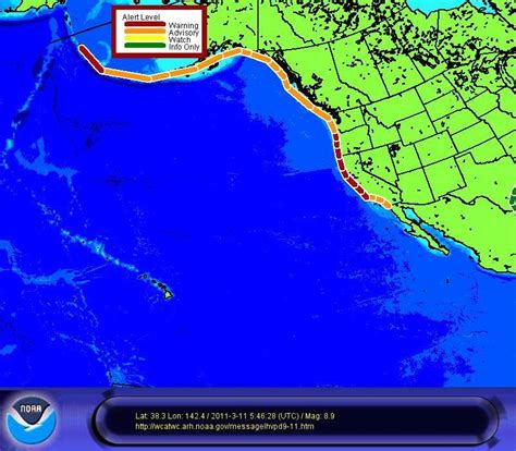 Japan Tsunami Kyodo: Map Of California Tsunami Wave Threat