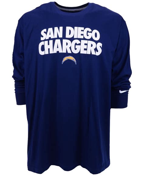 Nike Men's Long-Sleeve San Diego Chargers Foundation T-Shirt - Sports ...