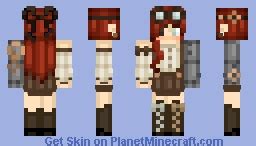 steampunk girl Minecraft Skin