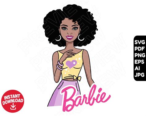 african american barbie clipart - vanhorntxtime