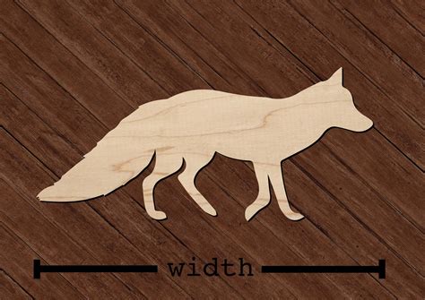 Fox Cut Out Animal Shape Laser Cut Fox From Wood - Etsy