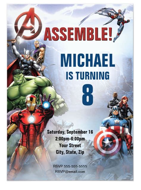 Marvel | Avengers - Birthday Invitation | Zazzle | Avengers birthday, Avengers party invitation ...