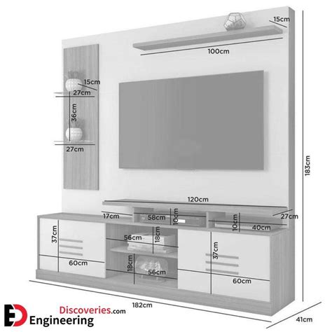 TV Unit Dimensions And Size Guide - Engineering Discoveries Tv Stand Furniture, Tv Unit ...