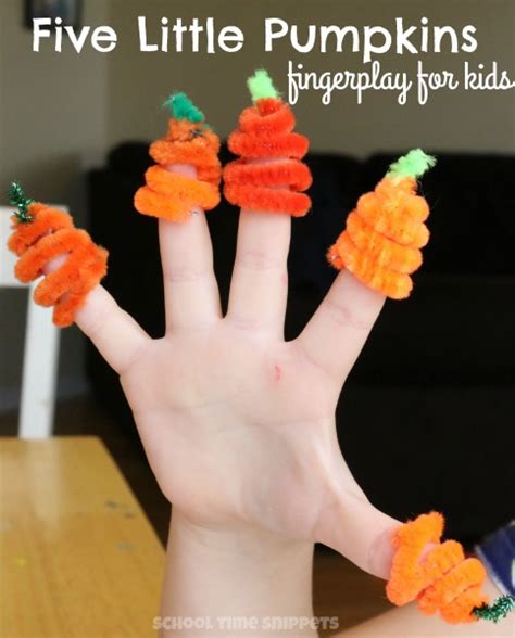 Simple Five Little Pumpkins Fingerplay for Kids | School Time Snippets