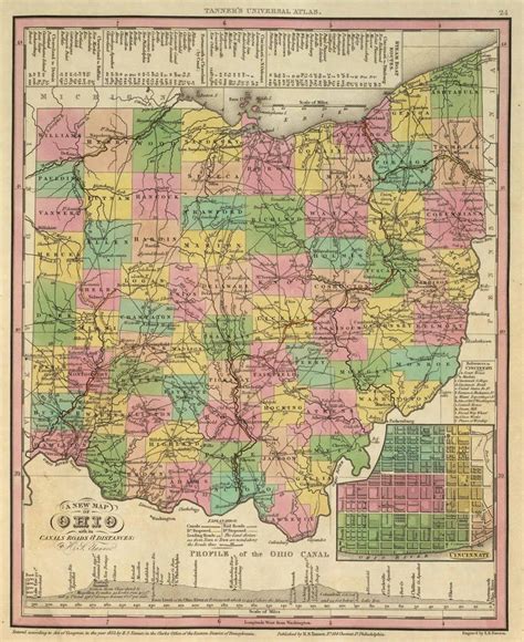 Old Historical City, County and State Maps of Ohio | Ohio map, Map, Ohio history