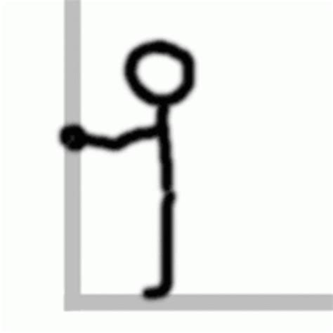 Minimalist Stick Figure Banging Head On Wall GIF | GIFDB.com